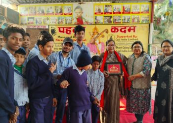 मारवाड़ी महिला सम्मेलन की राष्ट्रीय अध्यक्ष पंहुची पहला कदम स्कूल