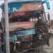 ट्रक और बस की बीच जोरदार टक्कर, बस ड्राइवर की हुई मौत, दर्जनों यात्री घायल 