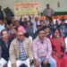 धनबाद में अमन साव और चेतन साव पर फायरिंग को लेकर साहू समाज का धरना