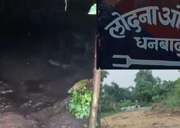 कोयला तस्करी: ओपी से कुछ दूरी पर, लोदना – बनियाहिर सड़क किनारे जंगल में अवैध उत्खनन