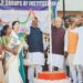 जेपी हॉस्पिटल एंड रिसर्च सेंटर परिसर में पूर्व सांसद पीएन सिंह ने किया ध्वजारोहण